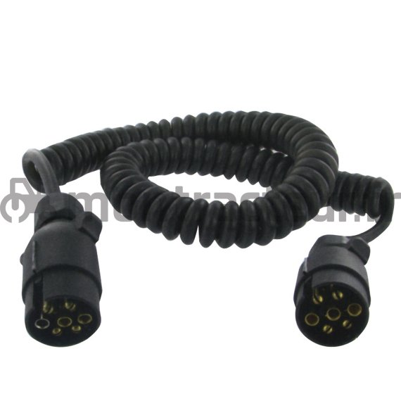 RALLONGE SPIRALE 7 PÔLES 5 M - MÂLE/MÂLE -5 X 0.50 MM2 (BLISTER 1 PIÈCE)
