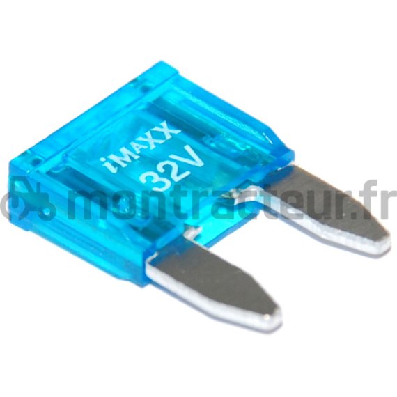 FUSIBLE MINI FICHES PLATES 15A - BLEU - (BLISTER 25 PIÈCES)