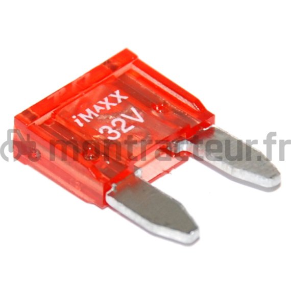 FUSIBLE MINI FICHES PLATES 10A - ROUGE (BLISTER 5 PIÈCES)