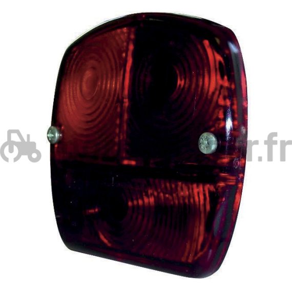 CABOCHON ROUGE/ORANGE + ÉCLAIRE-PLAQUE - GAUCHE - (BLISTER 1 PIÈCE)