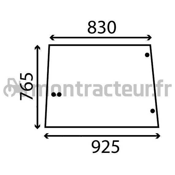 VITRE LATÉRALE PLATE - TEINTÉE