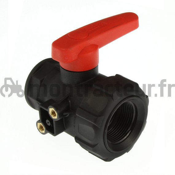 VANNE À BILLE 3 VOIES TYPE 455 - F 1/2'' - DÉBIT INTERROMPU