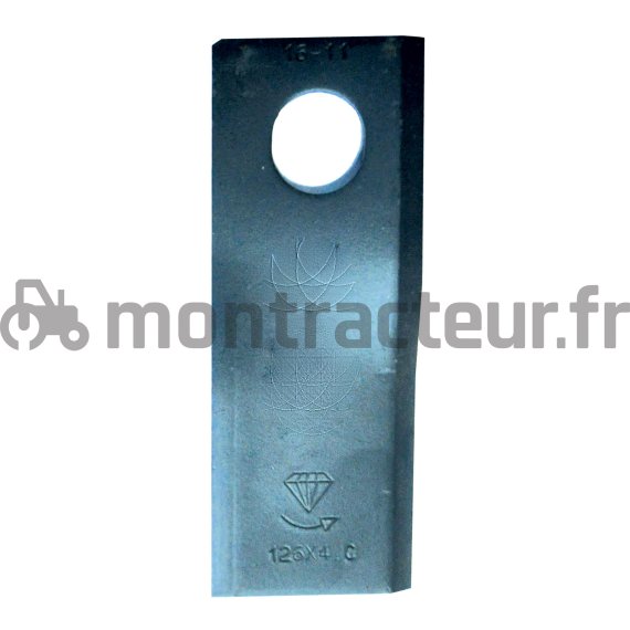 COUTEAU DE FAUCHEUSE GAUCHE 107 X 48 X 4 MM - Ø 18.50 MM (BLISTER 25 PIÈCES)