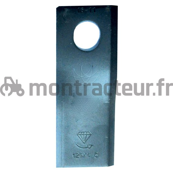 COUTEAU DE FAUCHEUSE GAUCHE 120 X 48 X 4 MM - Ø 18.50 MM (BLISTER 25 PIÈCES)
