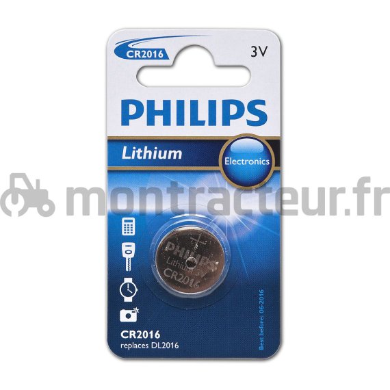 PILE MINICELLS LITHIUM CR2016 3V (BLISTER 1 PIÈCE)
