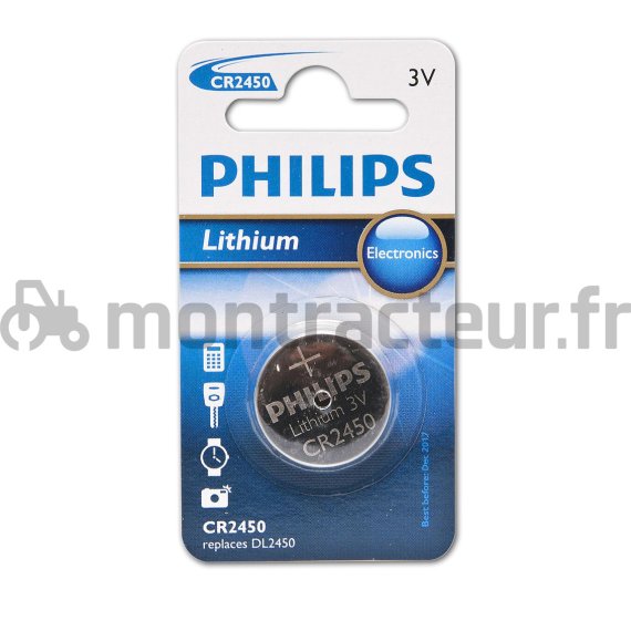 PILE MINICELLS LITHIUM CR2450 3V (BLISTER 1 PIÈCE)