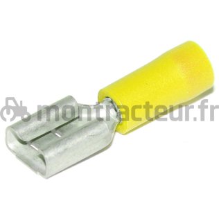 COSSE PLATE FEMELLE JAUNE - 9.5 X 1.1 MM - (BLISTER 5 PIÈCES)