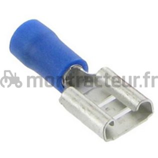 COSSE PLATE FEMELLE BLEUE - 6.3 X 0.8 MM - (BLISTER 100 PIÈCES)