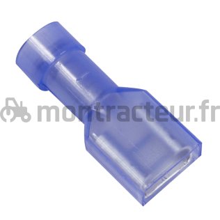 COSSE PLATE FEMELLE ISOLÉE BLEUE - 6.3 X 0.8 MM - (BLISTER 10 PIÈCES)
