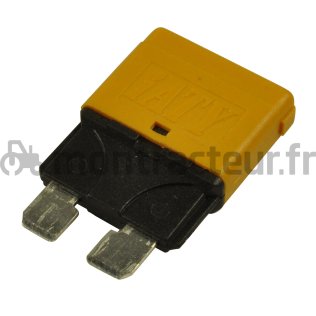 FUSIBLE AUTOMATIQUE STANDARD FICHE PLATE 20A - JAUNE - (BLISTER 1 PIÈCE)
