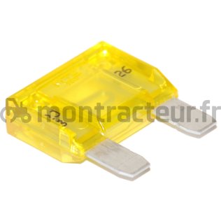 FUSIBLE MAXI FICHES PLATES 20A - JAUNE - (BLISTER 10 PIÈCES)