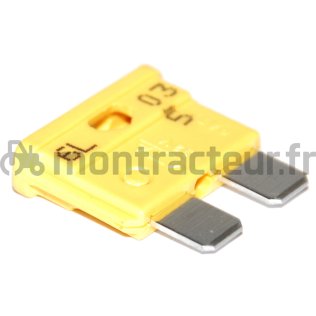 FUSIBLE STANDARD FICHES PLATES 20A - JAUNE - (BLISTER 25 PIÈCES)