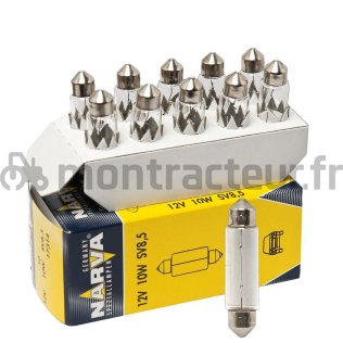 AMPOULE 12V - 10W - SV8.5S - C10W - 11X41