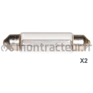 AMPOULE 12V -10W - SV8 - C5W - (BLISTER 2 PIÈCES)
