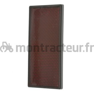 CATADIOPTRE ROUGE A COLLER RECTANGULAIRE - 106 X 50 MM