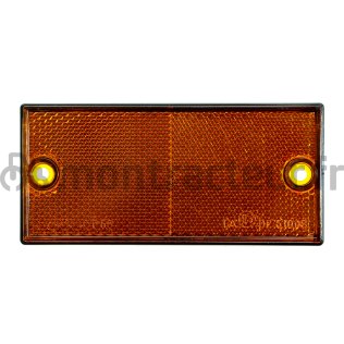 CATADIOPTRE ORANGE A VISSER RECTANGULAIRE - 106 X 50 MM (BLISTER 2 PIÈCES)