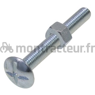 BOULON ZINC - POÊLIER 10X30 - (BLISTER 100 PIÈCES)